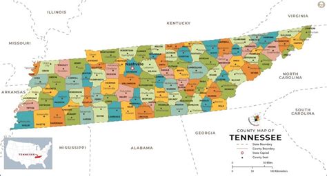 Benefits of using MAP Tennessee Map With Counties And Cities